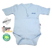 Sema Baby Yarım Kol Kaşkorse Badi (Body) - Mavi  12-18 Ay - 1