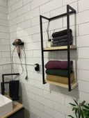 BİG GARDEN AHŞAP RAFLI METAL HAVLULUK - 4