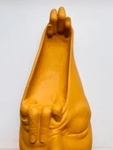 Soyut 3D Yüz Heykeli – Modern Duvar Sanatı | El Yapımı Dekoratif Mask | 48x18 cm Heykel Duvar Dekoru - 6