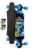 Işıklı Kaykay Silikon Teker Sessiz Semi-PRO Skeleton Model Zımparalı Skateboard Longboard 80 cm 3116 - 1
