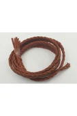 8-12 MM YASSI ÖRGÜLÜ NATUREL (DOĞAL) DERİ KORDON (1 METRE) - 3