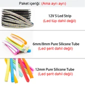 Ikinci nesil Yeşil difüzör 5 metre 6mm Neon LED silikon şerit kapağı (LED şerit içermez) - 10