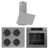 Ferre Flowart Lumora Essential Gri 3'lü Ankastre Set ( QBL63CPR-CS208-D088 ) - 1