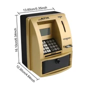 Monozone Şifreli Kumbara ATM Şekilli Eğitici Hesap Makinesi Sesli Komut LCD Ekran Saat Takvim Alarm - 10