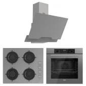 Ferre Flowart Lumora Pro Gri 3'lü Ankastre Set ( QBL63CPR-CS208-D065 ) thumbnail 1