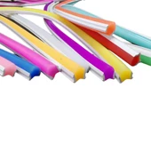 Ikinci nesil Beyaz difüzör 5 metre 6mm Neon LED silikon şerit kapağı (LED şerit içermez) - 12