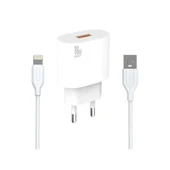 PDAteknoloji Yetty Lightning 2 in 1 Hızlı Şarj Cihazı + Lightning Kablo Beyaz YT-10L (Yerli Üretim) - 1