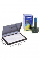 Mavi Istampa Mürekkebi Ve Küçük Boy Metal Istampa 1 Adet - 1