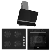 Ferre Flowart Lumora Elite Siyah 3'lü Ankastre Set ( QBL63CS-CS205-D080 ) thumbnail 1