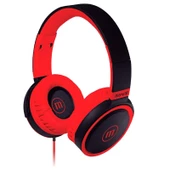 Maxell MLA B52 Kulaküstü Kablolu Kulaklık Siyah-Kırmızı - 1