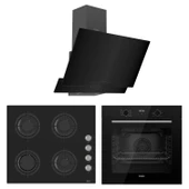 Ferre Flowart Lumora Pro Siyah 3'lü Ankastre Set ( QBL63CS-CS205-D063 ) - 1