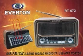 Everton Rt-672 Bluetooth Fm-Usb-Tf-Aux Şarjlı Solar Nostaljik Radyo - 1