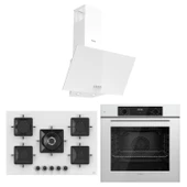 Ferre Flowart Florenz Essential Beyaz 3'lü Ankastre Set ( QBL63CB-SS036-D087 ) - 1
