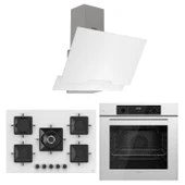 Ferre Flowart Florenz Pro Beyaz 3'lü Ankastre Set ( QBL63CB-SS036-D064 ) - 1