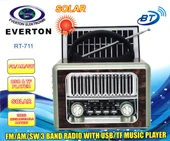 Everton Rt-711-Usb-Tf-Am-Fm-Sw-Tws-Usb Güneş Eenerjili  Nostaljik Radyo - 1