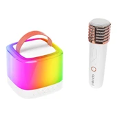 Mikado MD-16BT Favorite Beyaz TF Kart Destekli Bluetooth Wireless Karaoke Mikrofonlu 1200mAh Speaker - 1