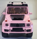 Pembe Jip Mercedes G63 G Class Metal Diecast Model Araç Çek Bırak Oyuncak Araba 22Cm - 1