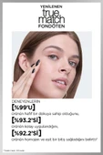 L'Oreal Paris True Match Bakım Yapan Fondöten - 3w Sıcak Alt Ton - 5