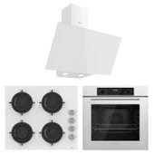 Ferre Flowart Lumora Plus Beyaz 3'lü Ankastre Set ( QBL63CB-CS206-D078 ) - 1