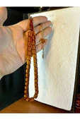 SIKMA ÇUBUK KEHRİBAR TESBİH BAL-SARI RENKLİ KAPSÜL KESİM - 1