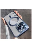 iPhone 15 Pro Max Kılıf Kamera Lens ve Hoparlör Toz Korumalı Magsafe Şarj Özellikli Esnek Silikon thumbnail 2