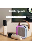 K12 Taşınabilir Kablosuz Çocuk Ve Yetişkin Karaoke Bluetooth Hoparlör Ve Mini Mikrofon Seti - 2
