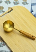 Ahşap Saplı Gold Ölçü Kaşığı - Kahve Ölçüm Kaşığı - 60 ML - 3