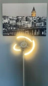 Yüceeller RGB Modern Led Lambader Dim Edilebilir Oturma odası Çalışma odası BEYAZ RENK - 4