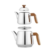 Schafer TeeHaus Çelik Çaydanlık Takımı 4 Parça-Kahverengi thumbnail 3