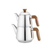 Schafer TeeHaus Çelik Çaydanlık Takımı 4 Parça-Kahverengi thumbnail 2