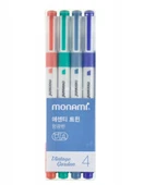 Monami Essenti Twin Çift Uçlu İşaretleme Kalem Seti Vintage Garden 4 Renk thumbnail 1