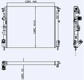 MOTOR RADYATORU CLIO II KANGOO LOGAN 1,2I / 1,4 / 1,5 / 1,6 / 1,9 (478,5X412,5X26) / (2 SIRA AL+PL SISTEM) - 1