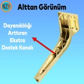 Mobilya Kanepe Tv Ünitesi Konsol Koltuk Ayağı 19 Cm Gold Altın Ayakları thumbnail 4