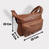 Bayan Çapraz Omuz Çantası Taba Gvn-0108 - 6