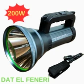 200W LED Şarjlı Kamp Feneri & El Feneri | 8800 mAh | 3 Işık Modlu | Powerbank Özellikli - 1