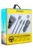 X10 Telefon Tutucu, Şarj Kablosu Ve Çakmaklık Set - 8