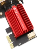 WiFi 6E PCIe 5400Mbps WiFi Kartı Üç Bantlı AX210 Ağ Kartı Masaüstü Kablosuz Adaptörü Dönüştürücü - 5