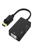 Çok İşlevli Displayport Dp - HDMI/DVI/VGA Erkek - Dişi 3'ü 1 arada Adaptör Dönüştürücü - 1