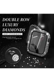 Apple Watch 2-3-4-5-6-se 7 (40 MM) Uyumlu Zarif Elmas Taşlı Kasa Ve Ekran Koruyucu Kılıf - 4