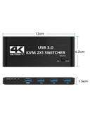 4kvm421 Kvm Switch 2x1 Hdmı 2.0 4k Ultra Hd 2160p Usb 3.0 Hdcp 2.3 Hdr10 400MHz Hız - 2