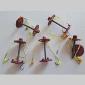 Sazan Takım Yedeği Vidalı Hazır Boncuklu İğneli 5 Adet - 1