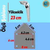 Mobilya Kanepe Tv Ünitesi Koltuk Ayağı 23 Cm Parlak Krom Konsol Ayakları thumbnail 2