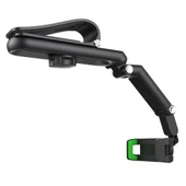 Oto, Araç Güneşlik Telefon Tutucu 360 Derece Ayarlı Yeşil-Siyah thumbnail 1