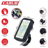 Motosiklet Telefon Tutucu Deri 18x10cm (Ayna) thumbnail 4