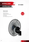 Süsler SV-2020 Sanayi Tipi Duvar Vantilatörü - 2