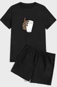 BARDAK Baskı Şort Takım - 1