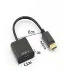 Dısplayport Kablolu Hdmı 10 cm Çevirici Adaptör Kablo Yüksek Kaliteli - 7