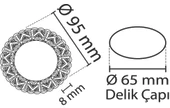 NOAS YL65 1677 Hektor Led Çerçeveli 4000K Kristal Cam Spot Kasa - 3