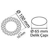 NOAS YL65 1667 Geras Led Çerçeveli 4000K Kristal Cam Spot Kasa - 3