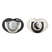 Mamajoo Sterilizasyon & Saklama Kutulu Black & Pearl Desenli İkili Ortodontik Emzik Gece & Gündüz / 0 Ay+ thumbnail 1